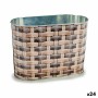 Planter Ibergarden Metal wicker Oval 12,7 x 15 x 23,5 cm (24 Units)
