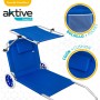 Chaise Transat Pliable de Camping Aktive Bleu 62 x 62 x 117 cm Chariot pliant Auvent (2 Unités)
