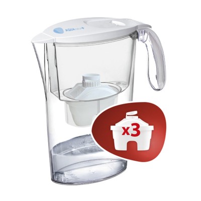 Carafe Filtrante TM Electron Transparent Plastique 2,3 L (4 Pièces)