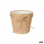 Cache-pot Ibergarden Marron Tissu Lien 16 x 15 x 16 cm 16 x 15 x 17 cm (24 Unités)