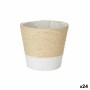 Planter Ibergarden White Rope Plastic 14 x 12,5 x 14 cm 14 x 13 x 14 cm (24 Units)