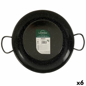 Poêle à Paella La Dehesa Noir Acier émaillé Ø 32 cm 42,5 x 12 x 32,5 cm (6 Unités)