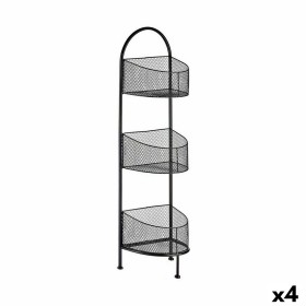 Étagère Gift Decor Noir Métal 21,2 x 97 x 28,5 cm (4 Unités)