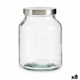 Bocal Vivalto Transparent Argenté Argent 3 L (8 Unités)