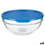Panier-repas rond avec couvercle Pasabahce Chefs Bleu 1,135 L (4 Unités)
