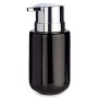 Distributeur de Savon Berilo Noir Argenté Métal Céramique 350 ml 7 x 14,5 x 8,5 cm (6 Unités)