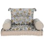 Garden sofa DKD Home Decor Blue Beige 90 x 55 x 18 cm