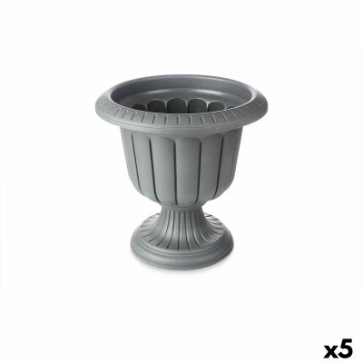 Cache-pot Ibergarden Anthracite Plastique Verre 47,6 x 47 x 47,4 cm (5 Unités)