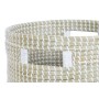 Basket set DKD Home Decor Blue White Natural Seagrass (2 Pieces)