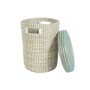 Basket set DKD Home Decor Blue White Natural Seagrass (2 Pieces)