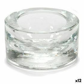 Candleholder Gift Decor Transparent Glass 7 x 3,5 x 7 cm (12 Units)