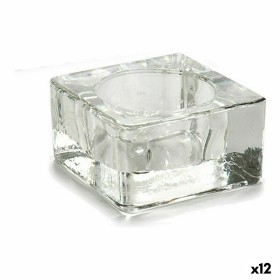 Bougeoir Gift Decor Transparent verre 6 x 3 x 6 cm (12 Unités)