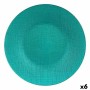 Assiette plate Vivalto Turquoise verre 27,5 x 2 x 27,5 cm (6 Unités)