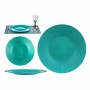 Assiette plate Vivalto Turquoise verre 27,5 x 2 x 27,5 cm (6 Unités)
