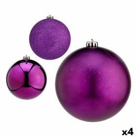 Set of Christmas balls Krist+ Purple Plastic Ø 15 cm (4 Units)