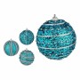 Lot de boules de Noël Krist+ Bleu PVC Ø 8 cm Avec relief (12 Unités)