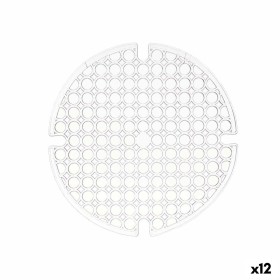 Tapis Antidérapant Kinvara Transparent Plastique 29 x 0,1 x 29 cm Évier (12 Unités)