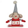 Christmas bauble Krist+ White Red Grey Cream Mouse 20 x 11 x 20 cm Calendar (8 Units)