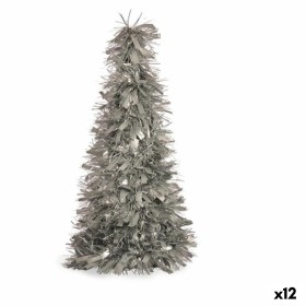 Christmas Tree Krist+ Silver polypropylene PET Christmas Tree 27 x 45,5 x 27 cm Tinsel (12 Units)