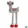 Decorative Figure Krist+ FG09-PX21385BR Red Grey Christmas Reindeer 23 x 55 x 49 cm (4 Units)