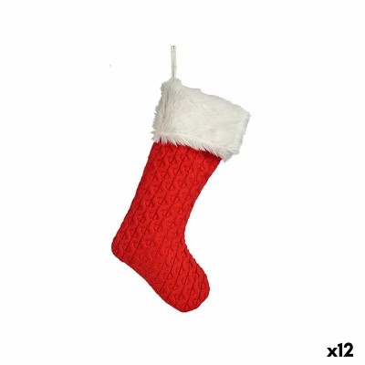 Christmas bauble Krist+ Red Cloth Christmas Stocking 28 x 4 x 46 cm (12 Units)