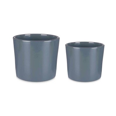 Set of pots Ibergarden Anthracite Clay Ø 22 cm Ø 27 cm 22 x 22 x 19 cm 27 x 27 x 23 cm 27 x 23 x 27 cm 2 Pieces