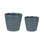 Set of pots Ibergarden Anthracite Clay Ø 22 cm Ø 28 cm 28 x 27 x 28 cm 2 Pieces