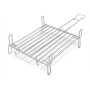 Grill La Dehesa Zinc plated steel 30 x 30 cm 32 x 16,5 x 57,5 cm Double (5 Units)