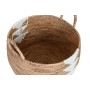 Basket set DKD Home Decor White Natural Rope Seagrass (3 Pieces)