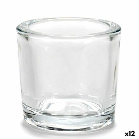 Candleholder Gift Decor Transparent Glass 6,5 x 6 x 6,5 cm (12 Units)