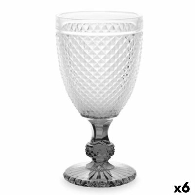 Verre Vivalto Transparent Anthracite verre 256 ml Diamant (6 Unités)