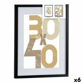 Porte photos mural Gift Decor Noir Plastique Bois MDF 40 x 50 cm (6 Unités)