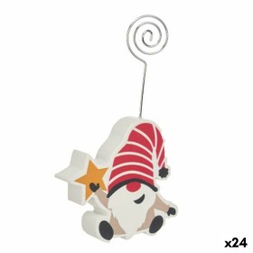 Christmas bauble Krist+ Blue White Red Grey Multicolour Golden Gnome Christmas star 8,5 x 15,5 x 2 cm 8,5 x 15 x 2 cm (24 Units)