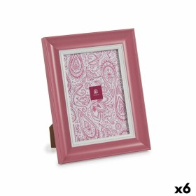 Cadre photo Gift Decor Rose Verre Plastique (6 Unités)