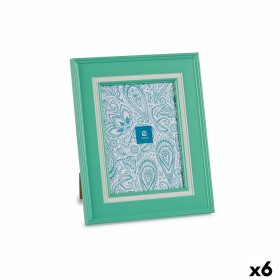 Cadre photo Gift Decor Vert Verre Plastique (6 Unités)