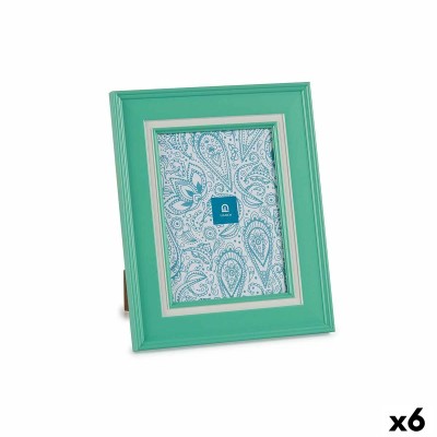 Photo frame Gift Decor Green Crystal Plastic (6 Units)