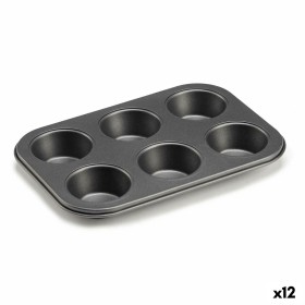 Oven Mould Kinvara Dark grey 18,7 x 3,5 x 26,5 cm (6 Pieces) (12 Units)