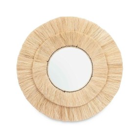 Miroir mural Gift Decor Marron 73 x 73 x 3 cm Cercle
