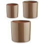 Set de pots Ibergarden Taupe Argile Cylindre Ø 14 cm Ø 22 cm Ø 17 cm 22 x 19 x 22 cm 3 Pièces