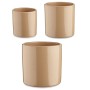 Set de pots Ibergarden Beige Argile Cylindre Ø 14 cm Ø 22 cm Ø 17 cm 22 x 19 x 22 cm 3 Pièces