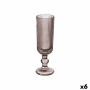 Coupe de champagne Vivalto Gris Rose verre 160 ml Rayures (6 Unités)