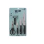 Knife Set Quttin Nero Black 5 Pieces (4 Units)