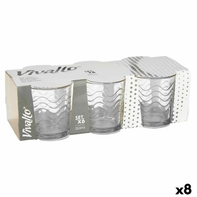 Set de Verres Vivalto Transparent verre Ondes 265 ml (8 Unités)