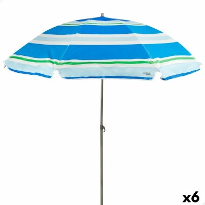Parapluie Aktive Bleu Rouge Ø 200 cm 200 x 196 x 200 cm UV50 (6 Unités)