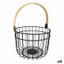 Multi-purpose basket Quttin Rustic Circular 4 mm 28 x 26,5 x 22 cm (12 Units)