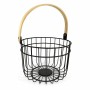 Multi-purpose basket Quttin Rustic Circular 4 mm 28 x 26,5 x 22 cm (12 Units)