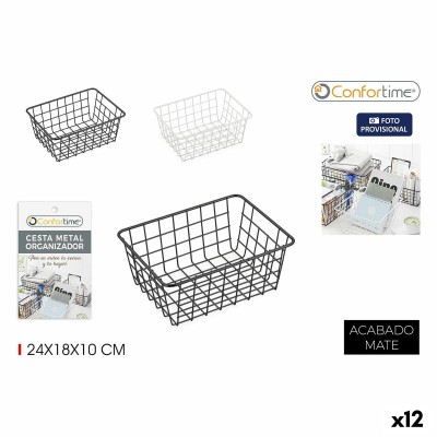 Multi-purpose basket Confortime 24 x 18 x 10 cm (12 Units)
