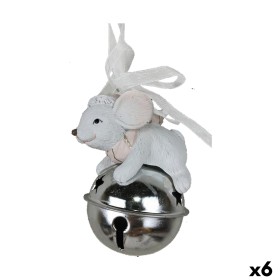 Christmas bauble DKD Home Decor Mouse Resin (7 x 4,5 x 9 cm) (6 Units)