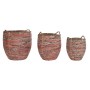 Set de basket DKD Home Decor Pêche Naturel (3 Pièces)