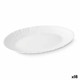 Plat à Gratin Vivalto Blanc Verre opalin 34 x 2,5 x 25 cm 35 x 2,5 x 25 cm (18 Unités)